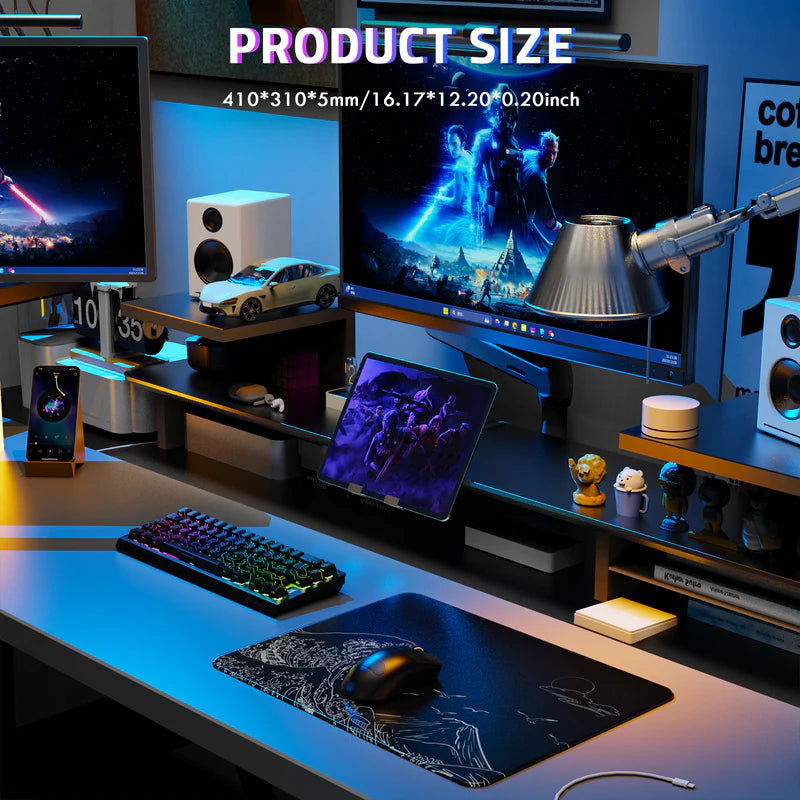 ATTACK SHARK CM05 Tempered Glass Gaming Mouse Pad